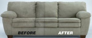 Before and After Upholstery Cleaning