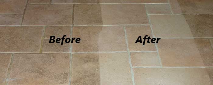 Before & After Tile Cleaning